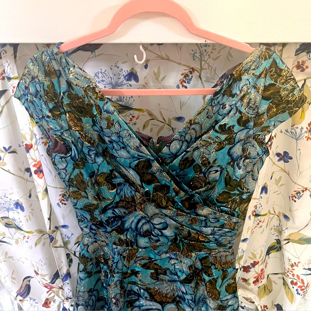Vintage Jay Herbert Cocktail Brocade Wiggle Dress XS/S - Picture 2 of 5